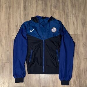 Nike Chelsea FC Blue and Black Windbreaker
